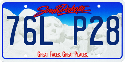SD license plate 76LP28