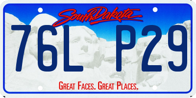 SD license plate 76LP29