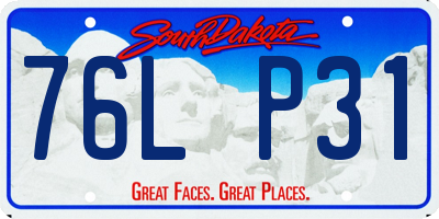 SD license plate 76LP31