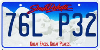 SD license plate 76LP32