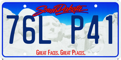 SD license plate 76LP41