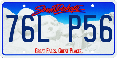 SD license plate 76LP56