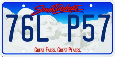 SD license plate 76LP57