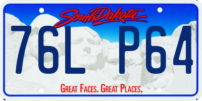 SD license plate 76LP64