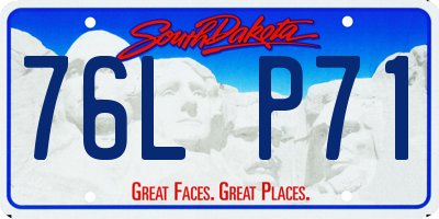 SD license plate 76LP71