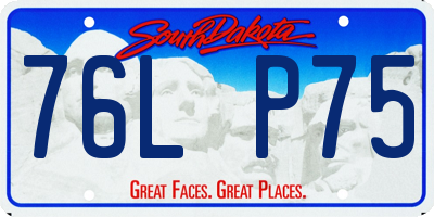 SD license plate 76LP75