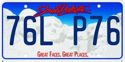 SD license plate 76LP76