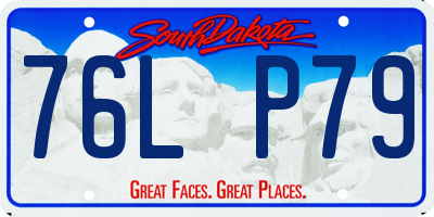 SD license plate 76LP79