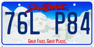 SD license plate 76LP84