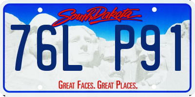 SD license plate 76LP91