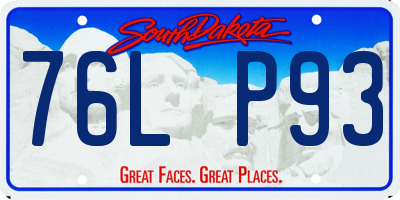 SD license plate 76LP93
