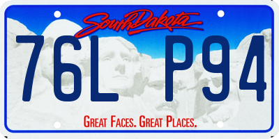 SD license plate 76LP94