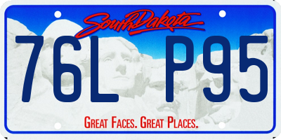 SD license plate 76LP95