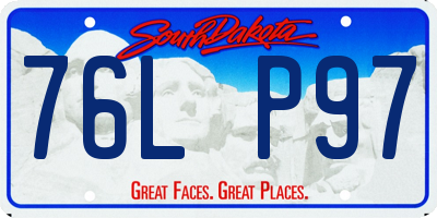 SD license plate 76LP97