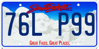 SD license plate 76LP99
