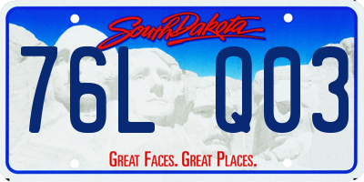 SD license plate 76LQ03