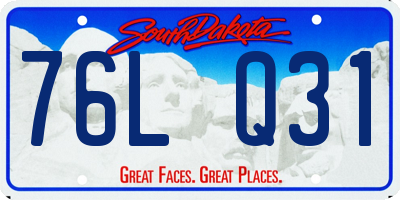 SD license plate 76LQ31