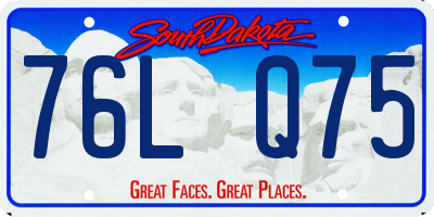 SD license plate 76LQ75