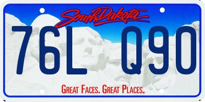 SD license plate 76LQ90