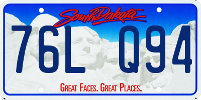 SD license plate 76LQ94