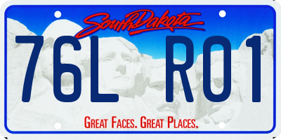 SD license plate 76LR01