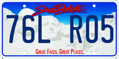 SD license plate 76LR05