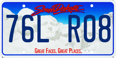 SD license plate 76LR08