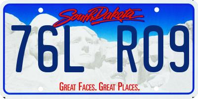 SD license plate 76LR09