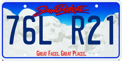 SD license plate 76LR21