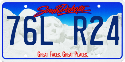 SD license plate 76LR24