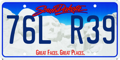 SD license plate 76LR39