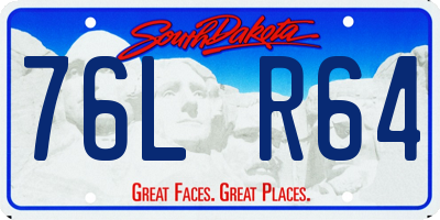 SD license plate 76LR64