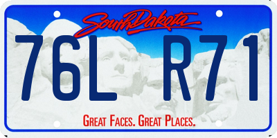 SD license plate 76LR71