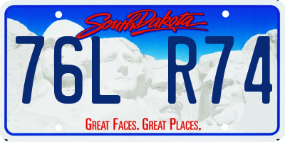 SD license plate 76LR74