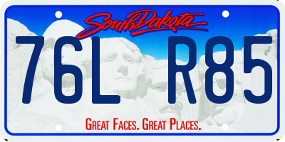 SD license plate 76LR85