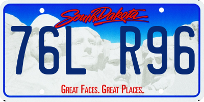 SD license plate 76LR96