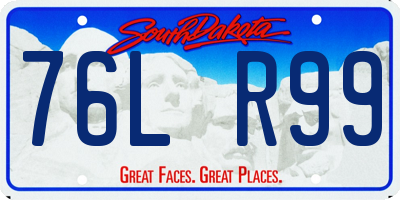 SD license plate 76LR99