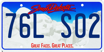 SD license plate 76LS02