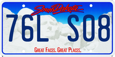 SD license plate 76LS08