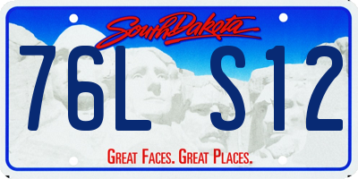SD license plate 76LS12