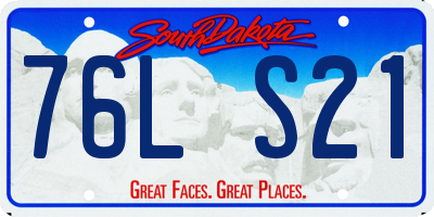 SD license plate 76LS21