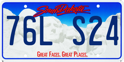 SD license plate 76LS24