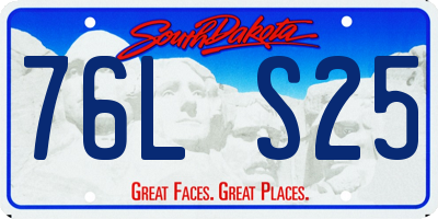 SD license plate 76LS25