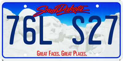 SD license plate 76LS27
