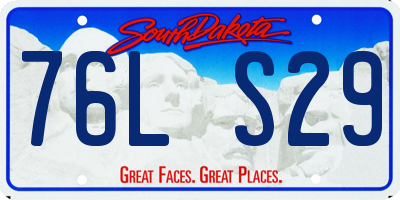SD license plate 76LS29