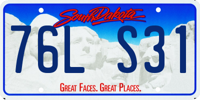 SD license plate 76LS31