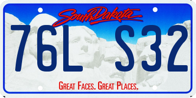 SD license plate 76LS32