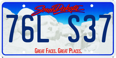 SD license plate 76LS37