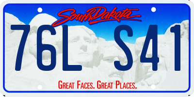 SD license plate 76LS41