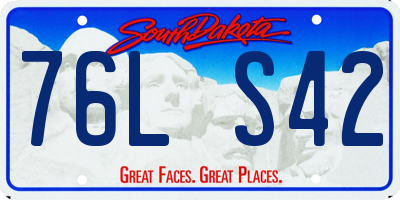 SD license plate 76LS42